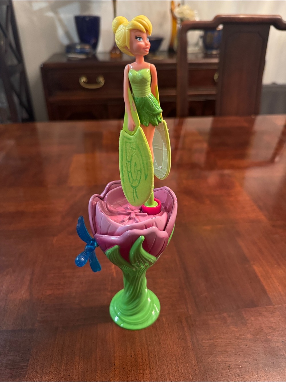 One Pull Twist & Spin Disney Fairies Doll 2011 Skydancer Tinker Bell Toy